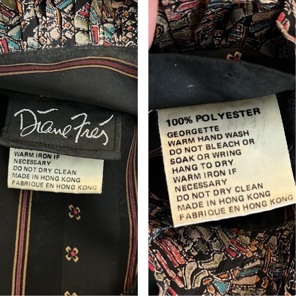 Vintage Diane Freis Georgette Boho Prairie Dress - Picture 16 of 16